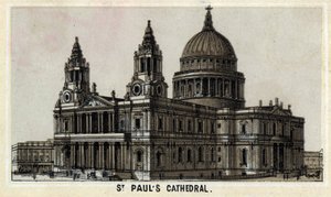 イギリス・ロンドンのセントポール大聖堂の風景。 作： Unknown artist