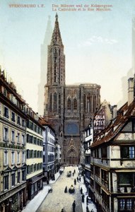 19世紀末のストラスブール大聖堂の風景 作： Unknown artist