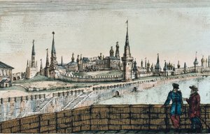 モスクワのクレムリンの眺め（Edouard de Montuleの「Travels」より 作： Unknown artist