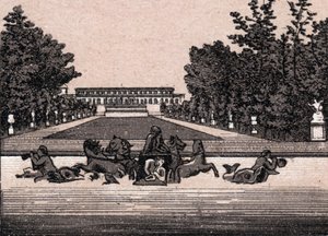 フランス・ヴェルサイユ城（ヴェルサイユ宮殿）の眺め（「世界図説168景」より） 年代不詳（19世紀末 作： Unknown artist