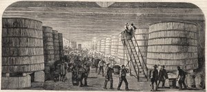 1860年、シャトー・ラフィットのワインセラーの様子