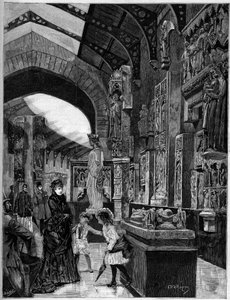 1882年、パリのトロカデロ宮殿にある比較建築物博物館の外観。6月3日付「The Illustrous World」1314号に掲載された版画 作： Unknown artist