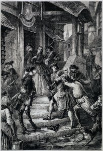 ヴォルテール（1694-1778）1753年にフランクフルトでフリードリヒ2世の命令により逮捕された - M.ギゾーによる最も古い時代から1789年までの『フランス史』の中で 作： Unknown artist