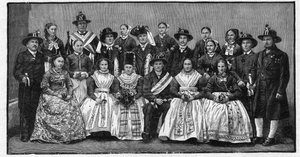 ヴェンデスの結婚パーティー（Wends） - 彫刻 1897年 - ヴェンデス（東ドイツに住むスラブ系の人々）。 作： Unknown artist