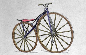 木製のベロシペードモデル。ピエール・ミショーが1860年代初頭に発明したペダルです。 作： Unknown artist