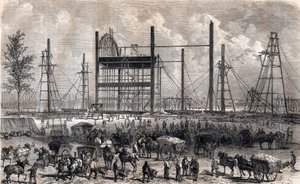 1866年4月末のパリの火星畑の作業風景 - 1867年の刻印 作： Unknown artist