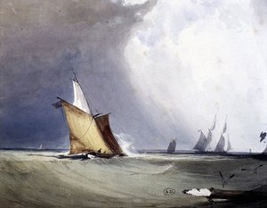 海上のヨット、19世紀後半 作： Unknown artist