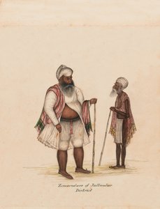 ？Jullundur地区のZemendars？、1850年頃 作： Unknown
