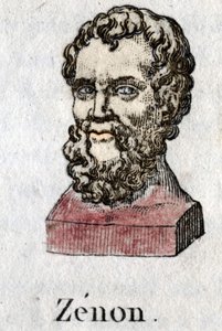 ゼノン・デ・シオン（前335年～前264年）、ギリシャの哲学者。1822年の彫刻。 作： Unknown artist
