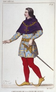 ジュネのコセの騎士の衣装。1830年の彫刻 作： Unknown artist
