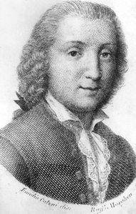 イタリアの劇作家、カルロ・ゴルドーニ（1707-1793）の肖像。 作： Unknown artist