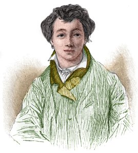ドイツの詩人・ジャーナリスト、クリスチャン・ヨハン・ハインリッヒ・ハイネ（1797-1856）の肖像画。 作： Unknown artist