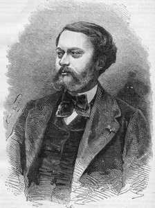 エドモン・アバウト（1828-1885）の肖像 フランスの作家 1866年の版画 作： Unknown artist