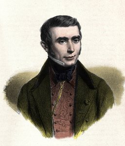 フランスの喜劇作家、ユージン・スクリーブ（1791-1861）の肖像画。 作： Unknown artist
