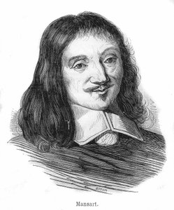 フランスの建築家、フランソワ・マンサール（1598-1666）の肖像。 作： Unknown artist