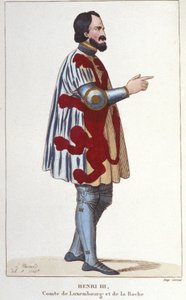 ルクセンブルク伯爵ヘンリー3世（1247～1284）の肖像画。 作： Unknown artist