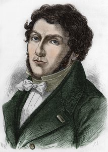 フランスの若きエジプト学者シャンポリオン（1790年～1832年）と呼ばれるJean François (Jean-Francois) Champollionの肖像画。 作： Unknown artist