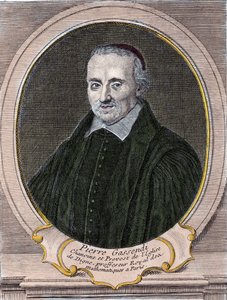 フランスの哲学者、天文学者、数学者、物理学者であるピエール・ガッセンディ（1592-1655）の肖像。 作： Unknown artist