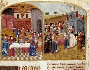 アレクサンダー大王の葬儀、解剖とミニチュアの埋葬 クイントゥス・クルティウス・ルフスの「アレクサンダー大王の事実の書」（1世紀）より引用
