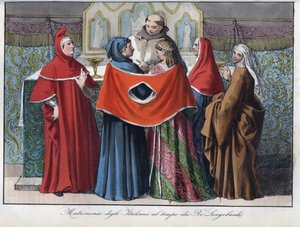 ロンバルディア王時代のイタリア人の結婚（568～774年）～。 作： Unknown artist