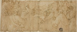 礼拝するフランシスコ会の聖人たち 作： Unknown Florentine