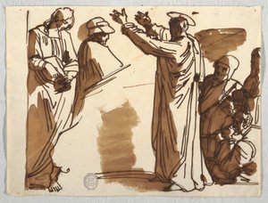 アナニアと聖パウロの死の漫画、ラファエロの後、1820年頃