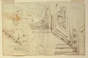 素描、天井装飾、1810-1820年