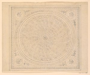 素描、天井のデザイン、1815-22年