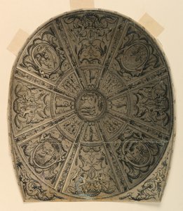素描、天井のデザイン：劇場の装飾、1790年頃