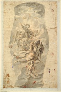 デッサン、アポロンと天井のデザイン、1780年頃 作： Unknown artistUnknown artist