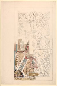 素描、天井のデザイン、1750-1800年