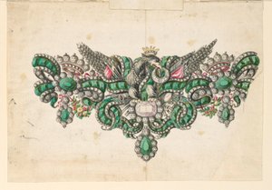 デッサン、ブローチのデザイン、1740-50年