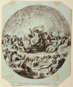 素描『トロイの運命を決めるゼウス』ファエンツァ、パラッツォ・ジェッシ、1813年