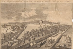 ラルフ アレン Esq. の座席、Prior Park の斜視図。 バースの近く 作： Unknown artist