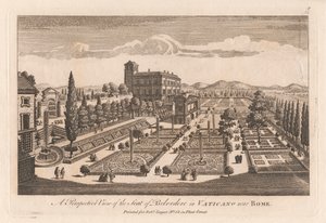 ローマ近郊のバチカン市国のベルヴェデーレの座席の斜視図 作： Unknown artist