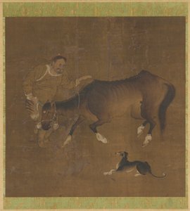 韃靼、やせ衰えた馬、そして犬 作： Unknown artist