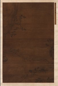 小川の近くの水牛と群れの少年 作： Unknown artist