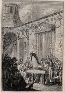 Pierre-Jean Garat (Pierre Jean) 1762-1823 フランスの音楽家、バリトン歌手のコンサート。 作： Unknown artist