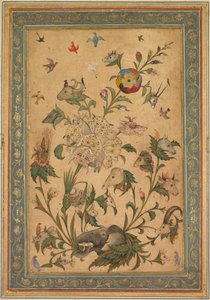 動物と鳥のフローラル ファンタジー (ワクワク) 作： Unknown artist