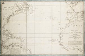 赤道以北の大西洋の全体図 作： Unknown artist