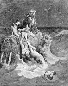 創世記の大洪水の場面 作： Unknown artist