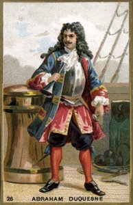 アブラハム、デュケイン侯爵（1610 - 1688）、フランスの船乗り。19世紀のカラーリトグラフ。