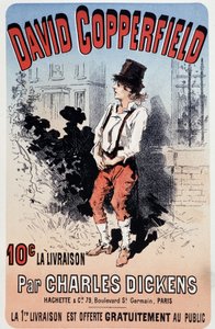 チャールズ・ディケンズ著『David Copperfield』出版記念広告ポスター（1890年頃 作： Unknown artist