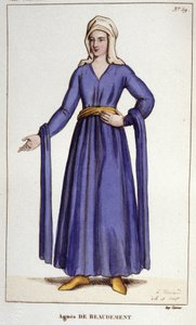 ブレイン家の令嬢、アグネス・ドゥ・ボードマン（1130-1218）。 作： Unknown artist