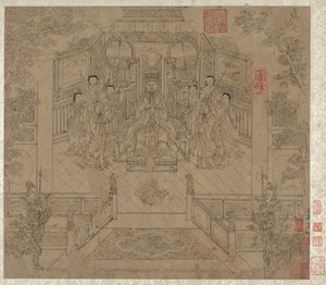 道教主題帖 道教神々の行列 葉 1 作： Unknown artist