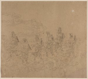 道教主題帖 道教神々の行列 24葉 作： Unknown artist