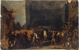 アルフォンス・ボーダン（1811年-1851年）、12月3日、フォーブル・サントゥーンのバリケードにて 作： Unknown artist