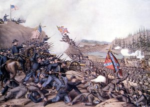 アメリカ南北戦争（1861～1865年）。第二次フランクリンの戦い（テネシー州）11月30日 作： Unknown artist