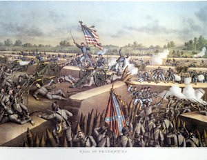 アメリカ南北戦争（1861～1865年）。第二次フレデリクスバーグの戦いまたはメリーズハイツ（バージニア州） 5月03日 作： Unknown artist