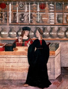 薬屋の店（フレスコ画 作： Unknown artist